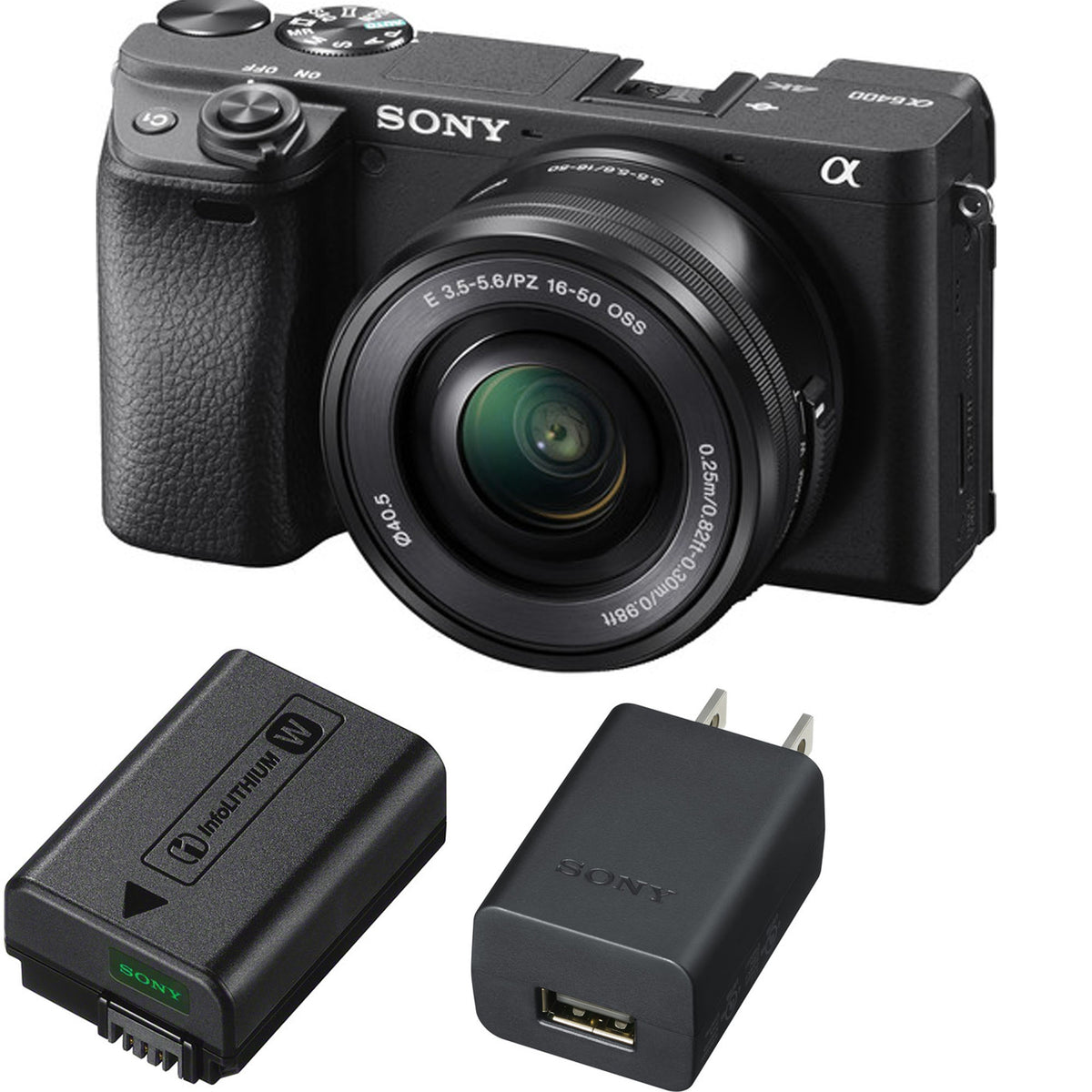 Sony Alpha a6400 Mirrorless Digital Camera with 16-50mm Lens | NJ