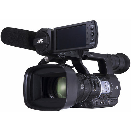 JVC GY-HM620U ProHD Professional Mobile News Camcorder with Microphone + 64GB Card + LED Video Light + 3 Filters + HDMI Cable + Kit
