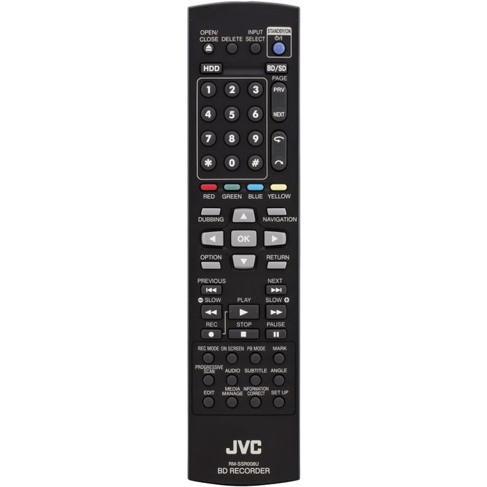 JVC SR-HD1500US Blu-ray Disc &amp; HDD Recorder USED