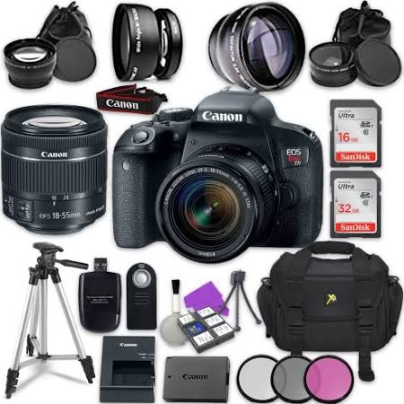 Canon EOS Rebel T7i/800D DSLR Camera with 18-55mm Lens Accessory Bundle