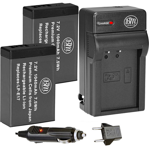 NJA 2-Pack of LP-E17 Batteries and Battery Charger