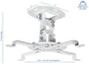 VIVO Universal Adjustable White Ceiling Projector/Projection Mount Extending Arms Mounting Bracket (MOUNT-VP01W)