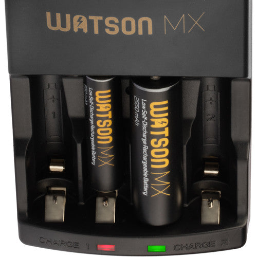 Watson MX 4-Hour Rapid Charger and 4 MX AA NiMH Batteries