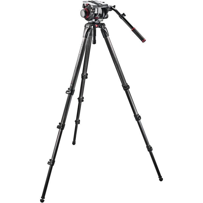 Manfrotto 536 Carbon Fiber Tripod with 509HD Video Head and Padded Carry Bag