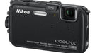 Nikon COOLPIX AW100 16 MP CMOS Waterproof Digital Camera with GPS and Full HD 1080p Video (Black)