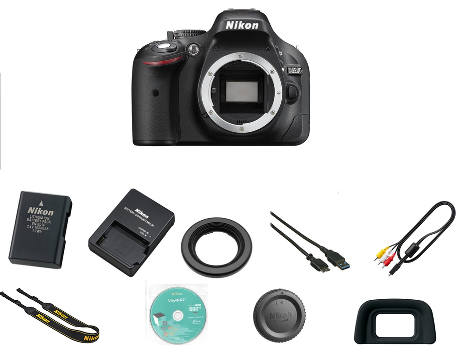Nikon D5200/D5600 DSLR Camera (Body Only) with Sandisk 32GB | Spider Tripod & Case