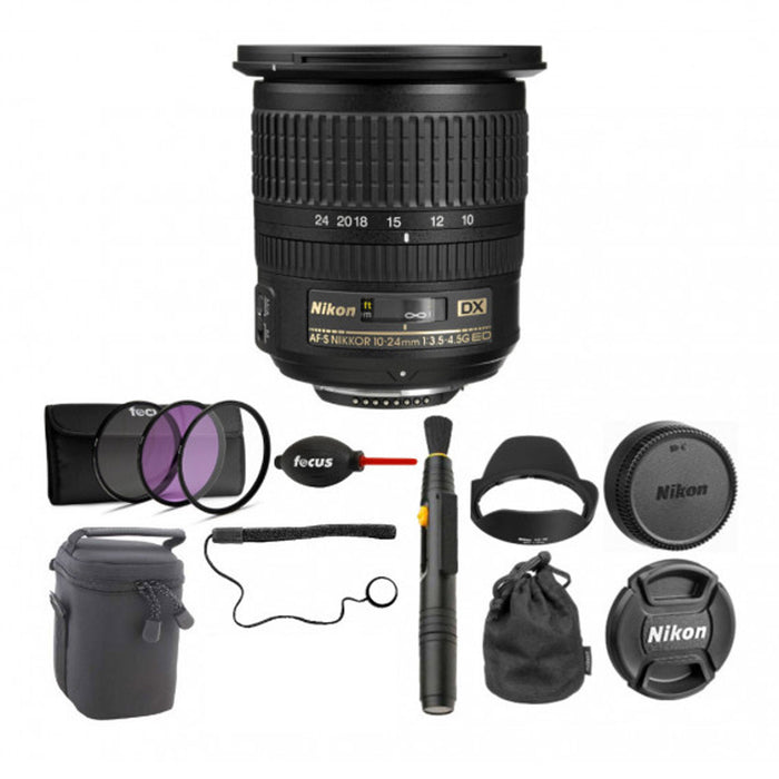 Nikon AF-S DX NIKKOR 10-24MM f/3.5-4.5G ED AF-S DX Nikkor Lens and Platinum Accessory Kit
