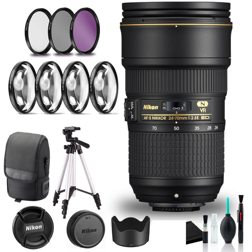 Nikon AF-S NIKKOR 24-70mm f/2.8E ED VR Lens Starter Filter Bundle