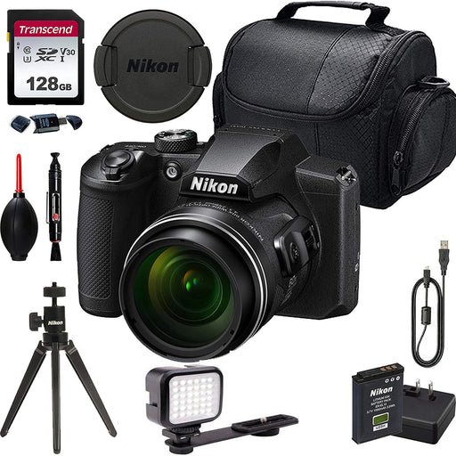 Nikon COOLPIX B600 Digital Camera (Black) with 128GB Memory Card | Nikon Tripod &amp; More