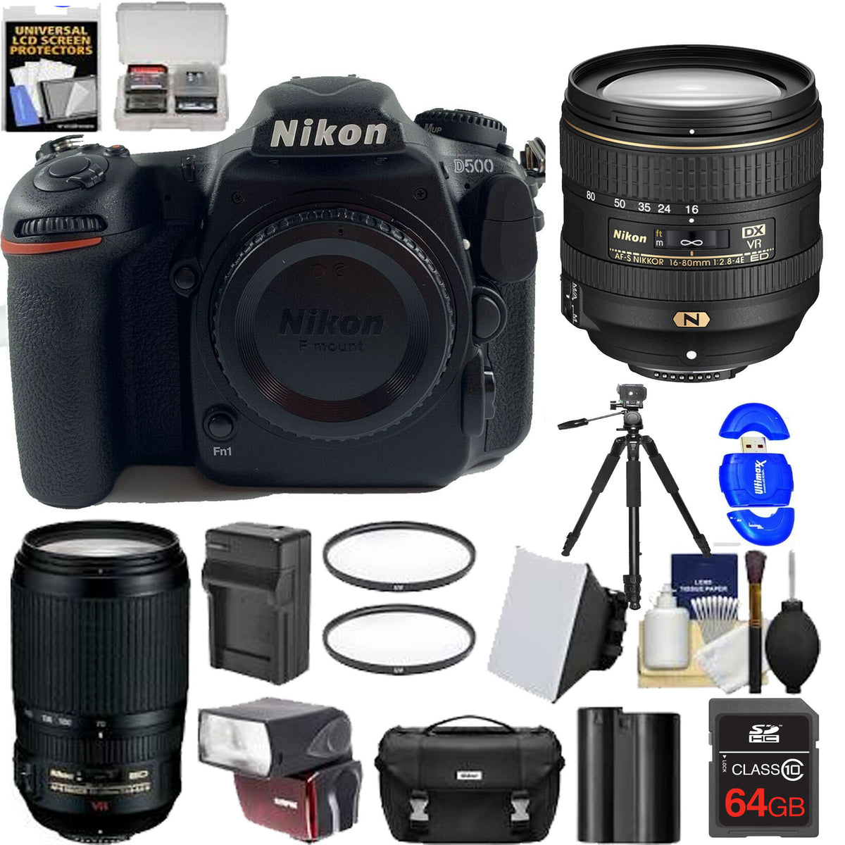 Nikon D500 DSLR Camera with 16-80mm Lens 1560 B&H Photo Video