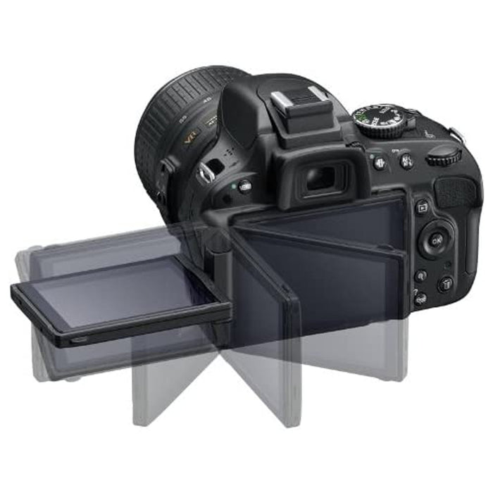 Nikon D5200/D5600 DSLR Camera with 18-55mm VR Lens (Black) With 16GB Starter Package