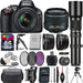 Nikon D5100/D5600 Digital SLR Camera With 18-55mm f/3.5-5.6G VR Lens | 500mm Preset Lens | Sandisk 32GB | Tripod &amp; More Mega Bundle