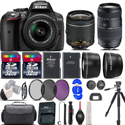 Nikon D5300/D5600 DSLR Camera with 18-55mm Lens &amp; Tamron 70-300mm Lens Bundle