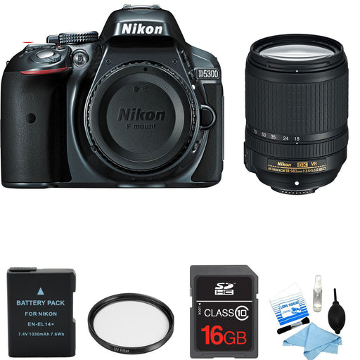 Nikon D5300/D5600 DSLR Camera with Nikon AF-S DX NIKKOR 18-140mm f/3.5-5.6G ED VR Lens & Additional Accessories