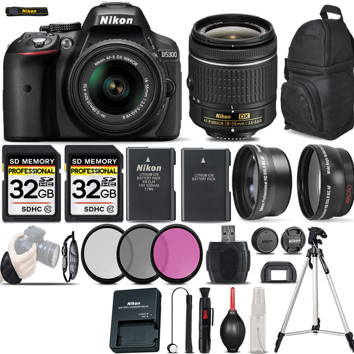 Nikon D5600 DSLR Camera with 18-55mm Lens+24.2MP DX-format CMOS sensor and  EXPEED 4 image processor Intermediate Bundle 