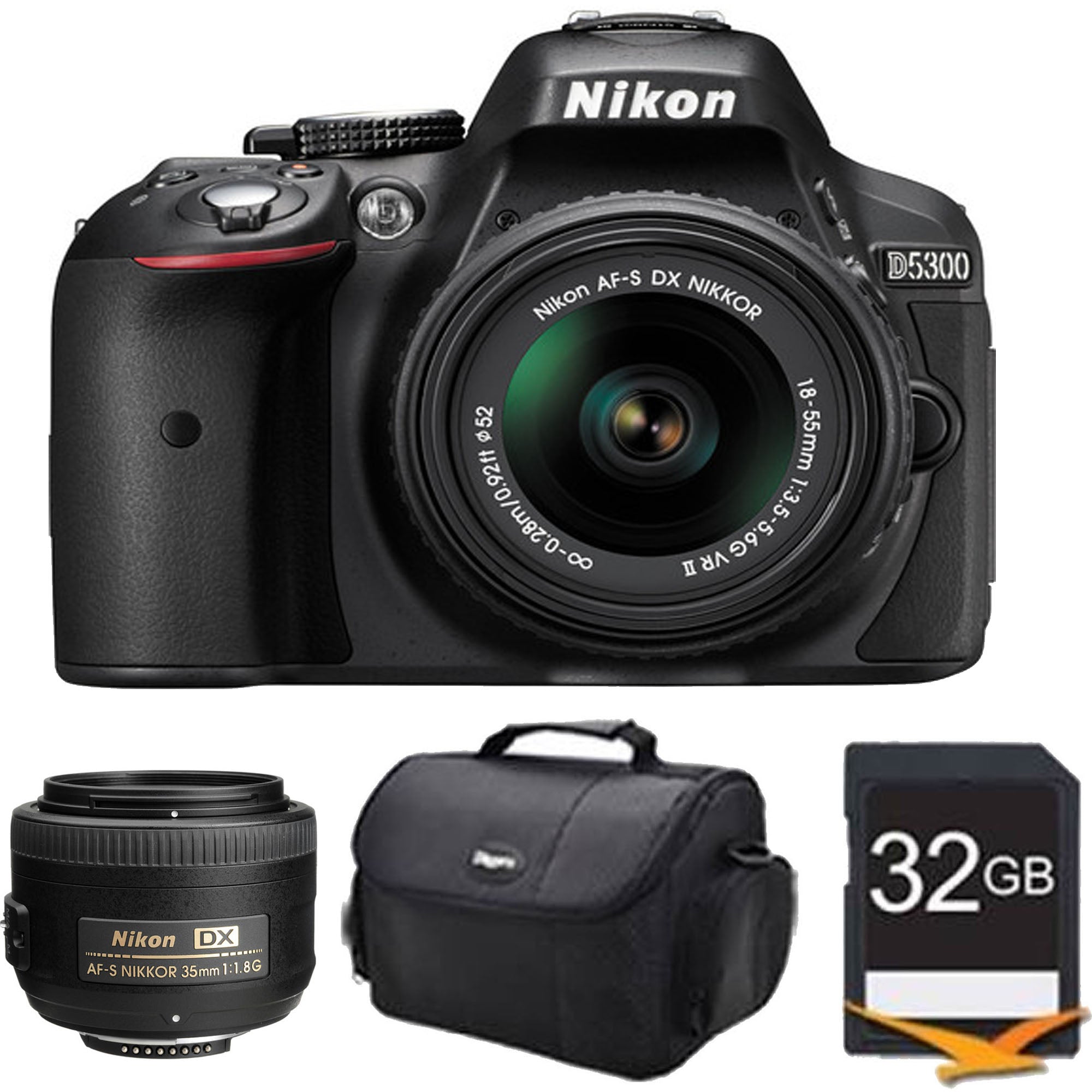 Nikon D5300/D5600 DSLR Camera with 18-55mm Lens & AF-S DX NIKKOR