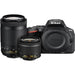 Nikon D5500/D5600 DSLR Camera with AF-P 18-55mm VR and 70-300mm Lenses (Black)
