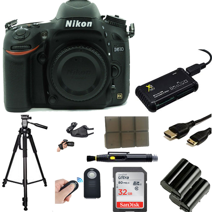 Nikon D600 DSLR Camera (Body Only) |16GB Starter Bundle