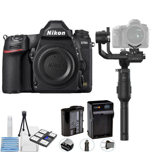Nikon D780 DSLR Camera (Body Only) Bundle With DJI Ronin-S Essentials Kit | Spare Battery | AC/DC Charger | Cleaning Kit