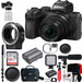 Nikon Z50 Mirrorless Digital Camera with 16-50mm Lens w/ FTZ Mount Adapter for F-Mount Lenses and 128GB Memory Card Deluxe Bundle