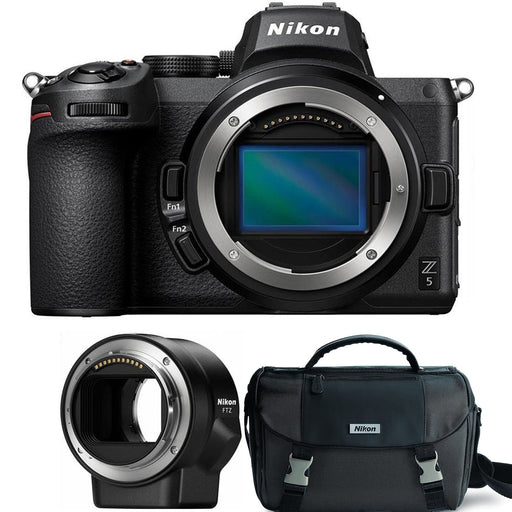 Nikon Z 5 Mirrorless Digital Camera (Body Only) With Nikon Mount Adapter FTZ &amp; Nikon Carrying Case