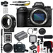 Nikon Z 6II Mirrorless Digital Camera (Body Only) with FTZ Mount Adapter for F-Mount Lenses and 120GB Memory Card Deluxe Bundle