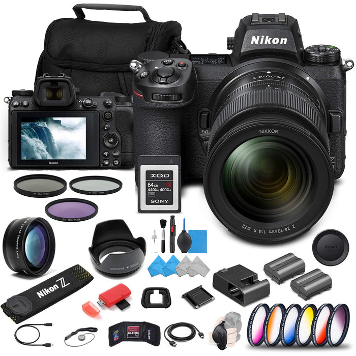 Nikon Z 6II Mirrorless Digital Camera 24.5MP with 24-70mm f/4 Lens & Sony 64GB XQD Essential Bundle