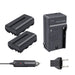 2 Pack NP-F550/ NP-F570 Battery and Charger Kit