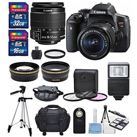 Canon EOS Rebel T6i/800D DSLR Camera with 18-55mm Lens with Additional Accessories Bundle
