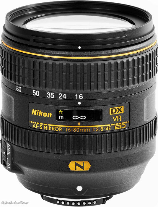 Nikon AF-S DX NIKKOR 16-80mm f/2.8-4E ED VR Lens W Tripod Accessory Bundle