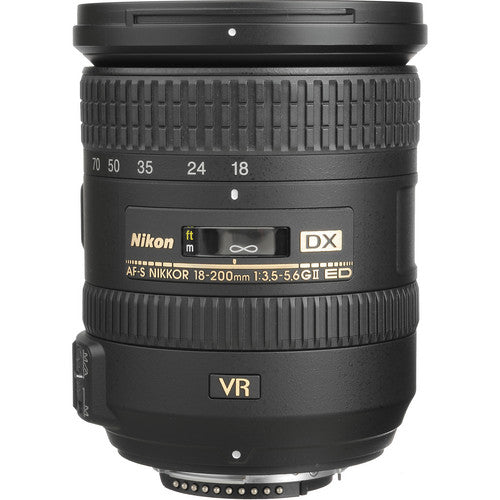 Nikon AF-S DX NIKKOR 18-200mm f/3.5-5.6G ED VR II Lens Tripod Bundle