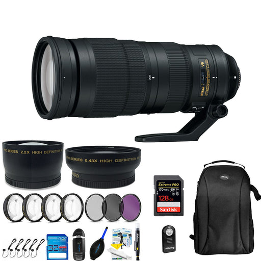 Nikon AF-S NIKKOR 200-500mm f/5.6E ED VR Lens Extreme Pro Bundle