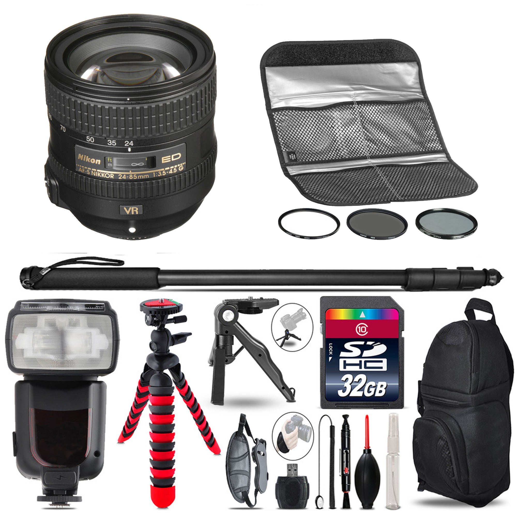 Nikon AF-S NIKKOR 24-85mm f/3.5-4.5G ED VR Professional Kit | NJ
