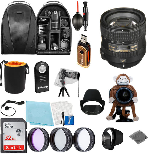 Nikon AF-S NIKKOR 24-85mm f/3.5-4.5G ED VR Lens Starter Kit