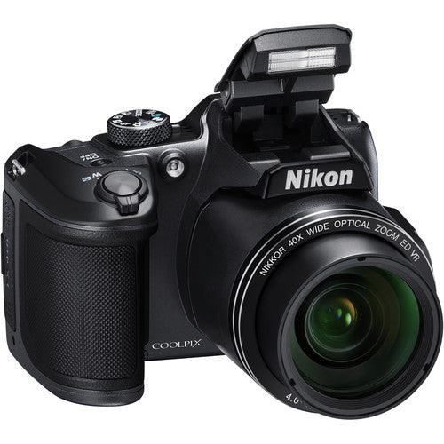 Nikon COOLPIX B500 16MP 40x Optical Zoom Digital Camera w/ Wi-Fi | 16GB SDHC Accessory Bundle (Black)