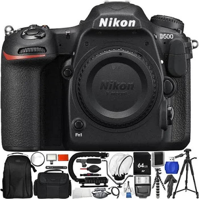 Nikon D500 DSLR Camera (Body Only) with Pro Starter Bundle