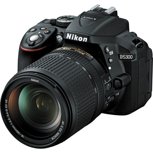 Nikon D5300 DSLR Camera w/Nikon 18-140mm Lens - Black USA Retail Model