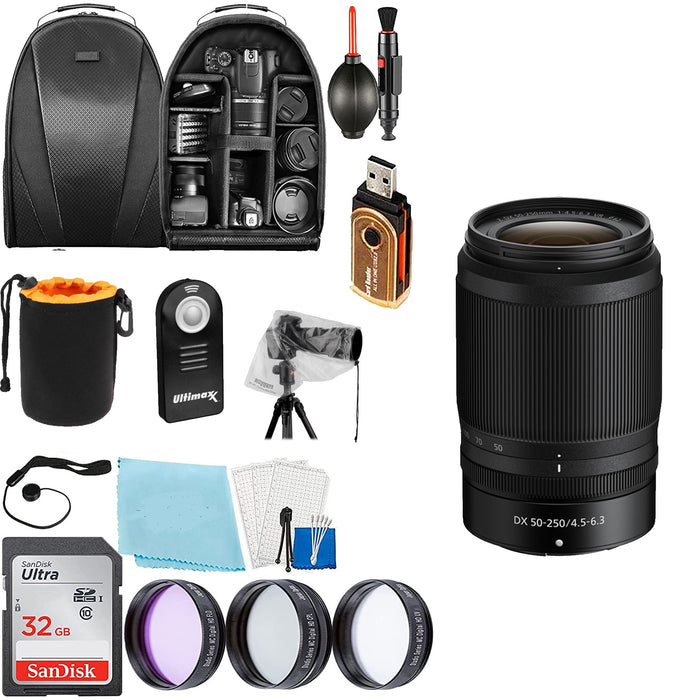 Nikon NIKKOR Z DX 50-250mm f/4.5-6.3 VR Lens Professional Kit