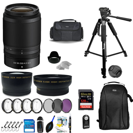 Nikon NIKKOR Z DX 50-250mm f/4.5-6.3 VR Lens Starter Bundle