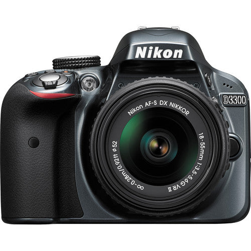 Nikon DSLR D3300 Camera w/Nikon 18-55mm Lens - Grey