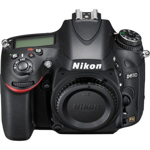 Nikon D610 DSLR Camera (Body Only) with 64GB Card + Battery &amp; Charger + Case + Flash + Kit