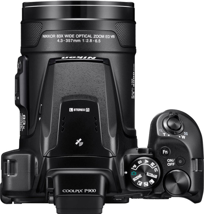 Nikon Coolpix P900/950 Wi-Fi 83x Zoom Digital Camera with 64GB Card Battery Case Tripod Filter Flash Kit