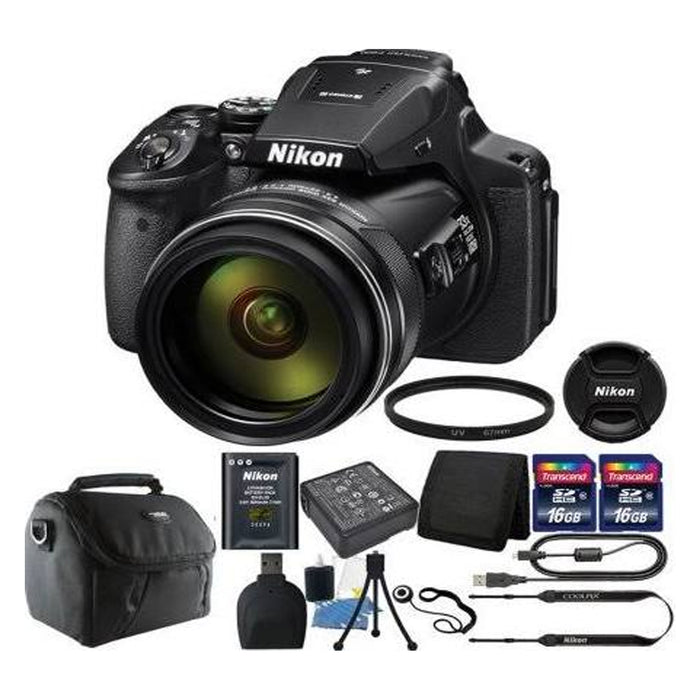Nikon COOLPIX P1000 Digital Camera Professional Bundle W/ Bag, Extra  Battery, LED Light, Mic, Filters, Tripod, Monitor and More - (Intl Model) 