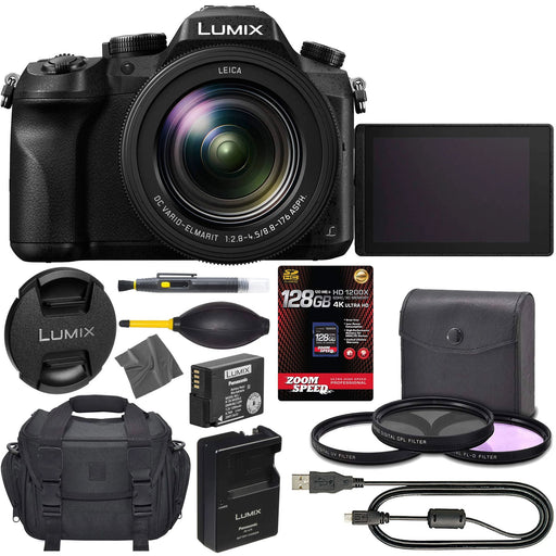 Panasonic Lumix DMC-FZ2500 Digital Camera with Sandisk 128GB Package