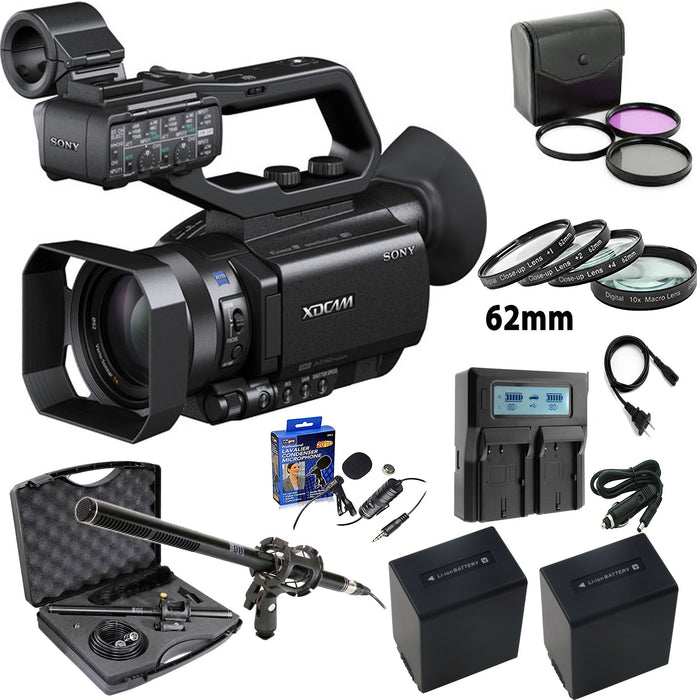 Sony PXW-X70 Professional XDCAM Compact Camcorder (Pal) with Professional Microphone Deluxe Bundle