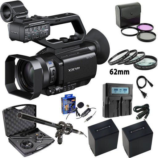 Sony PXW-Z90V 4K HDR XDCAM with Fast Hybrid AF with Professional Microphone Deluxe Bundle