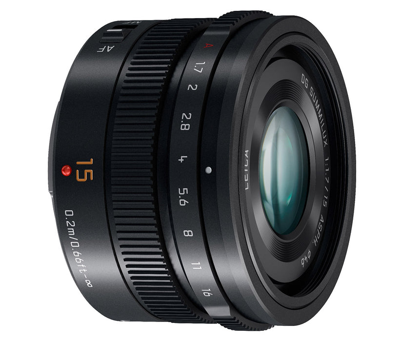Panasonic LUMIX G Leica DG Summilux 15mm f/1.7 ASPH. Lens (Black