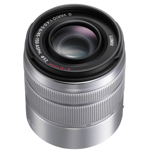 Panasonic Lumix G Vario 45-150mm f/4-5.6 ASPH. MEGA O.I.S. Lens (Silver)