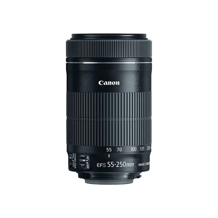 Canon EF-S 55-250mm f/4-5.6 Is STM Lens with 32GB Pro Speed Class 10 Sdhc Memory Card + 3PC Filter Kit (UV-FLD-CPL) + Deluxe Sleeve + Microfi