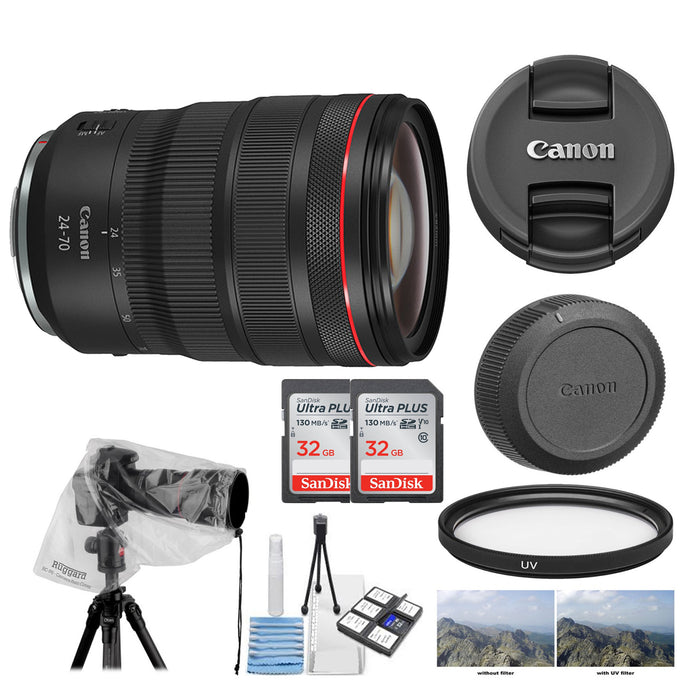 Canon RF 24-70mm f/2.8L IS USM with LensRain Cover | Cleaning Kit &amp; UV Filter Package